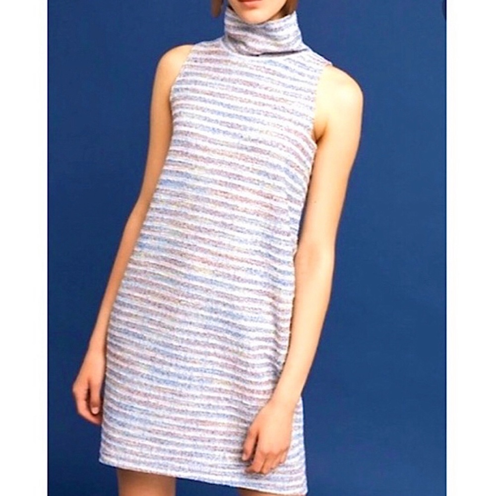 Anthropologie Akemi + Kin Multicolor Tweed Cowl Neck Dress
